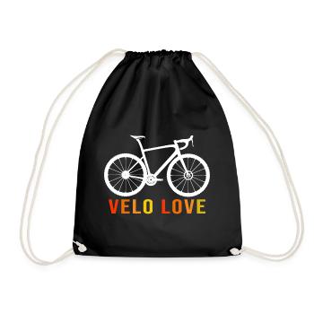 Velolove Bike Love Cycling - Drawstring Bag - black - Front