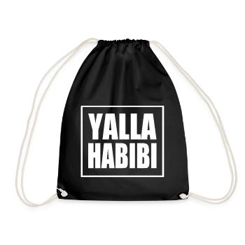 Yalla habibi - Drawstring Bag - black - Front