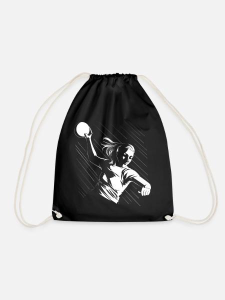 Handballspielerin Handball Ball Outfit Handballer - Turnbeutel - Schwarz