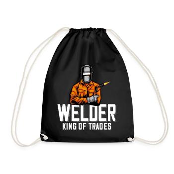 Welder saying for proud metal workers and - Drawstring Bag - black - Front