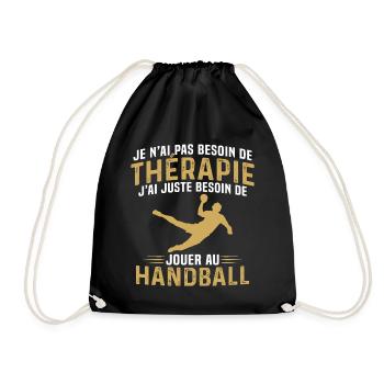 J'ai juste besoin de jouer au handball - Sac de sport léger - noir - Devant