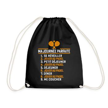 Ma journée parfaite Jouer au Padel - Sac de sport léger - noir - Devant