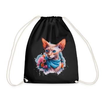 Chat Sphynx pour les amoureux des chats - Sac de sport léger - noir - Devant