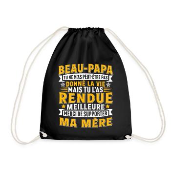 Beau-Papa Merci De Supporter Ma Mère - Sac de sport léger - noir - Devant