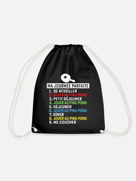 Ma journée parfaite Jouer au Ping Pong - Sac de sport léger - noir