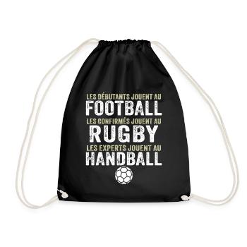 les experts jouent au handball cadeau handballeur - Sac de sport léger - noir - Devant