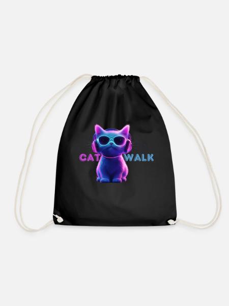 Catwalk - Drawstring Bag - black