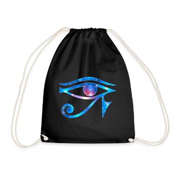 Auge des Horus Ägypten Magie Symbol Glücksbringer - Turnbeutel - Schwarz - Vorne
