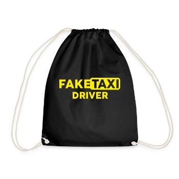 FAKETAXIDRIVER - Turnbeutel - Schwarz - Vorne