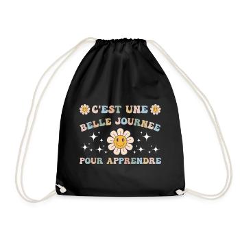 Une belle journée pour apprendre cadeau maîtresse - Sac de sport léger - noir - Devant