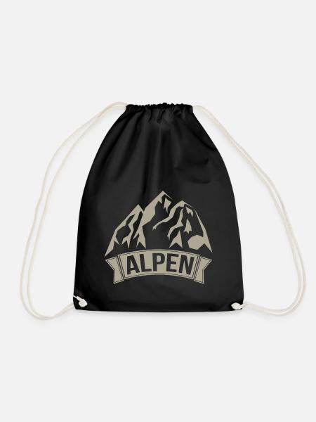 Alpen - Turnbeutel - Schwarz
