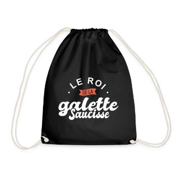roi de la galette saucisse breton bretagne cuisine - Sac de sport léger - noir - Devant