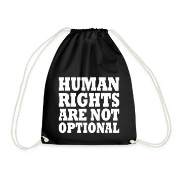 human rights are not optional - Turnbeutel - Schwarz - Vorne