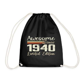 Anniversaire 84 Ans Millésime 1940 Cadeau 1940 - Sac de sport léger - noir - Devant