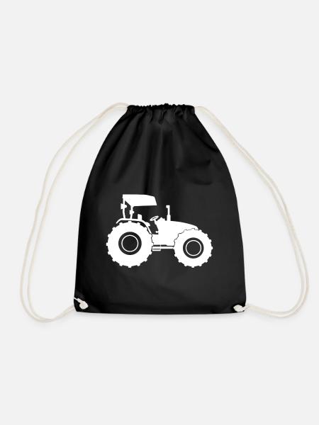 Traktor Trecker - Turnbeutel - Schwarz