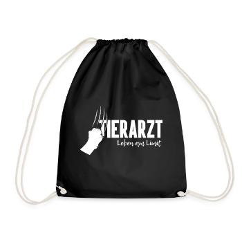Tierarzt Haustier Tierpfleger Leben Limit - Turnbeutel - Schwarz - Vorne