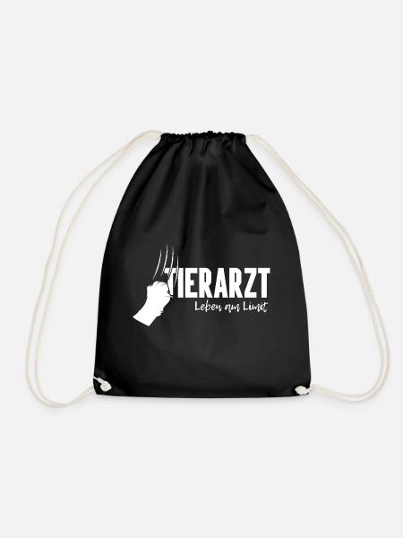 Tierarzt Haustier Tierpfleger Leben Limit - Turnbeutel - Schwarz