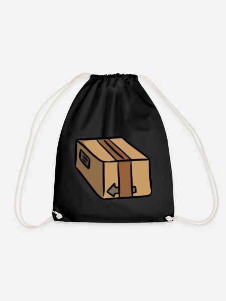 Paket Package paquet - Turnbeutel - Schwarz