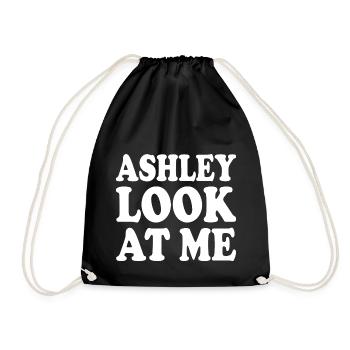 Ashley look at me - Drawstring Bag - black - Front
