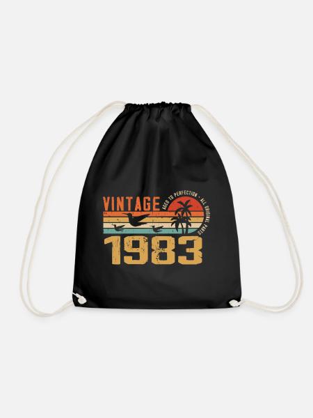 Jahrgang 1983 Jubiläumsgeschenk - Jahrgang 1983 - Turnbeutel - Schwarz