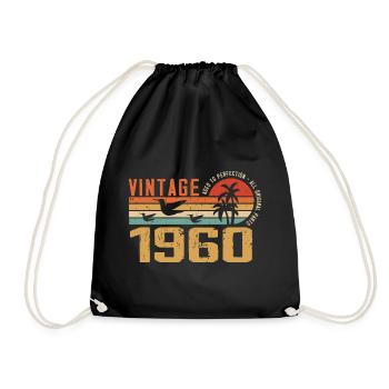 Vintage Geschenk zum Jubiläum der 1960er Jahre - Vintage der 1960er Jahre - Turnbeutel - Schwarz - Vorne