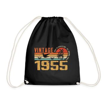 Vintage 1955 Cadeau Anniversaire - Millésime 1955 - Sac de sport léger - noir - Devant