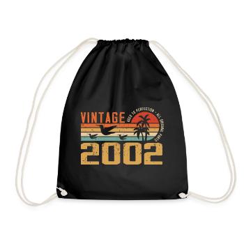 Vintage 2002 Cadeau Anniversaire - Millésime 2002 - Sac de sport léger - noir - Devant