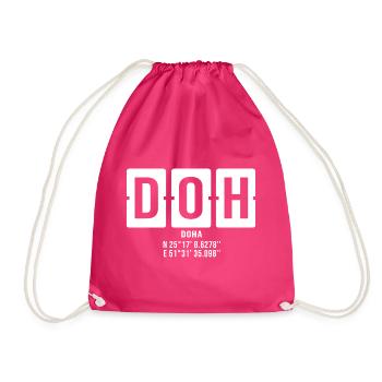 Qatar Doha Doha Qatra - Drawstring Bag - fuchsia - Front