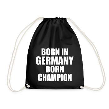 born in germany born champion - Allemagne - Sac de sport léger - noir - Devant
