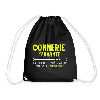 Connerie suivante en cours de cadeau humour garçon - Sac de sport léger - noir - Devant
