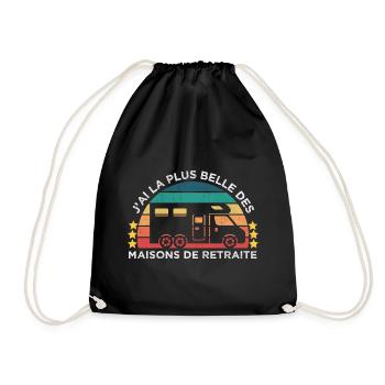 La plus belle maison de retraite humour camping - Sac de sport léger - noir - Devant
