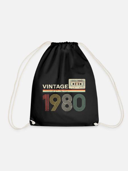 Cassette vintage 1980 - Sac de sport léger - noir