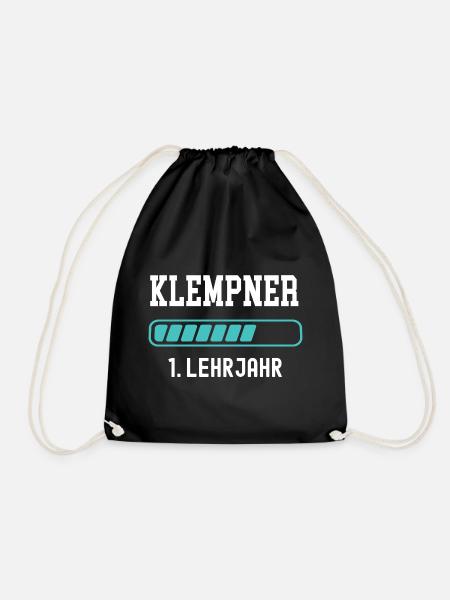 Klempner Ausbildung 1 Lehrjahr 1. Ausbildungsjahr - Turnbeutel - Schwarz