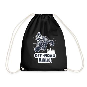 Quad Dirt Bike Off Road - Drawstring Bag - black - Front