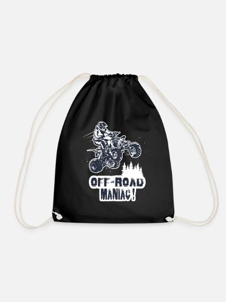 Quad Dirt Bike Off Road - Drawstring Bag - black