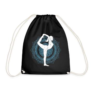 Spiritueller Yogi Buddhist Mandala Geschenk Yoga - Turnbeutel - Schwarz - Vorne