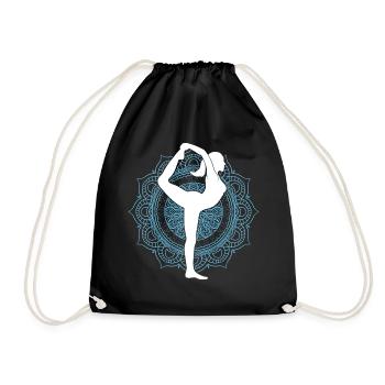Mandala Buddhist Spiritueller Yogi Geschenk Yoga - Turnbeutel - Schwarz - Vorne