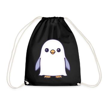 Pingouin Halloween Bande dessinée Fantôme - Sac de sport léger - noir - Devant