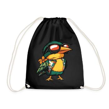 Kolibri Vogel Lustig Sommer - Turnbeutel - Schwarz - Vorne