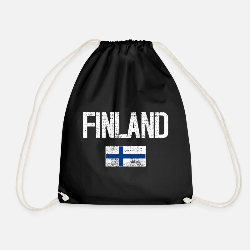 Finland - Drawstring Bag - black