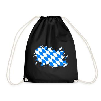 Bavaria flag federal state Bavarian Bayer - Drawstring Bag - black - Front