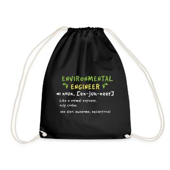Environmental engineer - Drawstring Bag - black - Front
