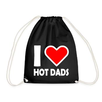 I love hot dads - Sac de sport léger - noir - Devant