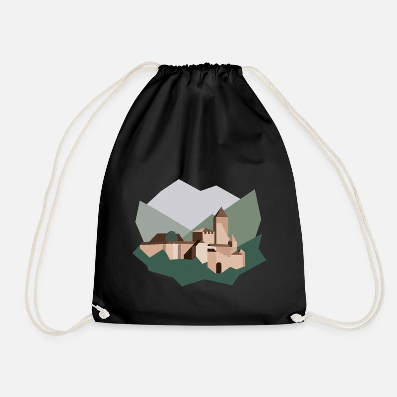 South tyrol - Drawstring Bag - black