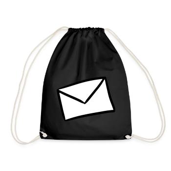 Brief Briefumschlag Post Mail letter envelope - Turnbeutel - Schwarz - Vorne