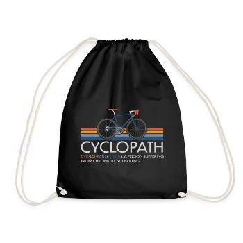 CYCLOPATH GRAVEL RADRENNFAHRER RETRO RENNRAD - Turnbeutel - Schwarz - Vorne