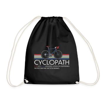 CYCLOPATH GRAVEL RADRENNFAHRER RETRO RENNRAD - Turnbeutel - Schwarz - Vorne