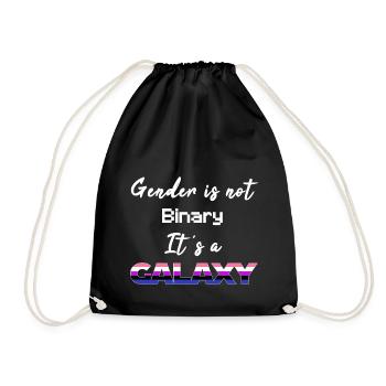Le genre n'est pas binaire. C'est une galaxie! - Fluide de genre - Sac de sport léger - noir - Devant