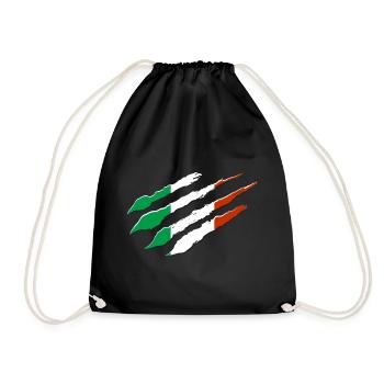 Italie Drapeau Rayures Drapeau italien Italia - Sac de sport léger - noir - Devant