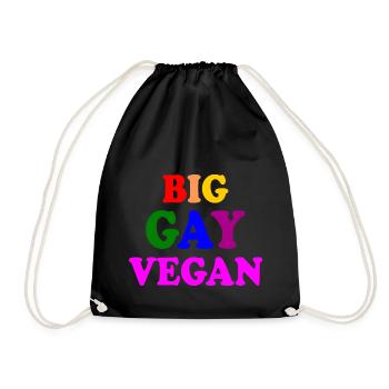 Big gay vegan - Sac de sport léger - noir - Devant